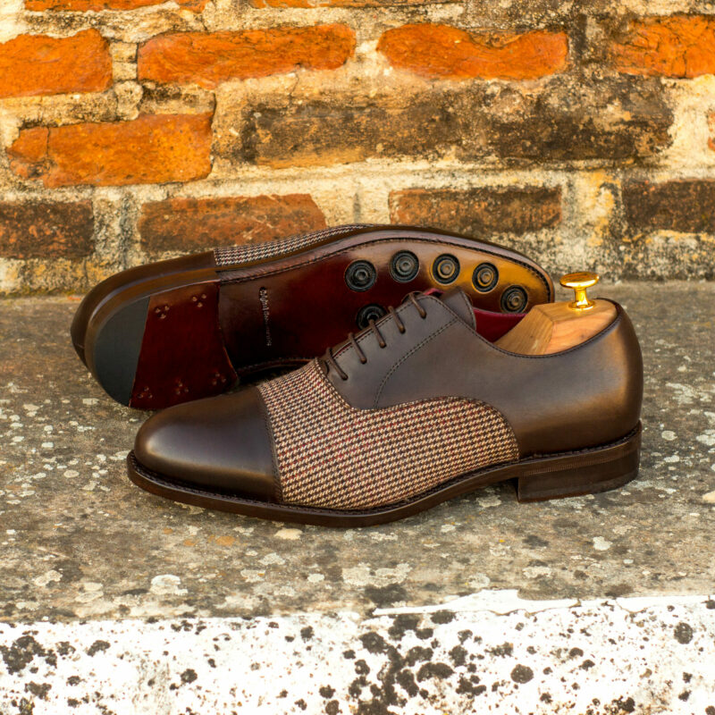 Front view of model Bryson, sartorial,painted calf Golf BespokeShoes