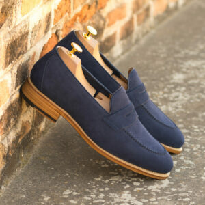 Front view of model Justice, box calf,suede Golf BespokeShoes