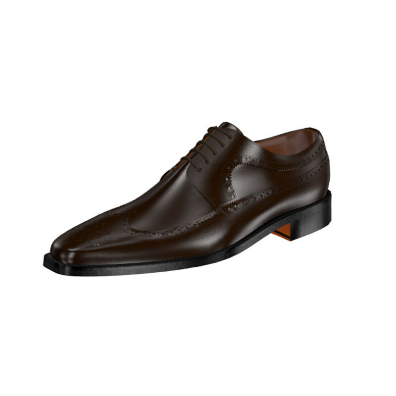 Front view of model Michelangelo, burgundy cordovan leather Golf BespokeShoes
